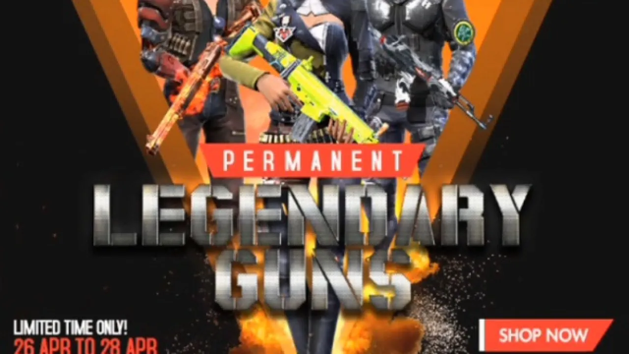Limitado: Armas Lendárias por 5.000 Diamantes no Free Fire