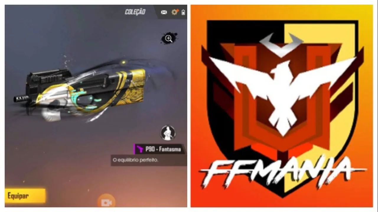 Novo Arma Royale com Skin Fantasma da P90 em Free Fire