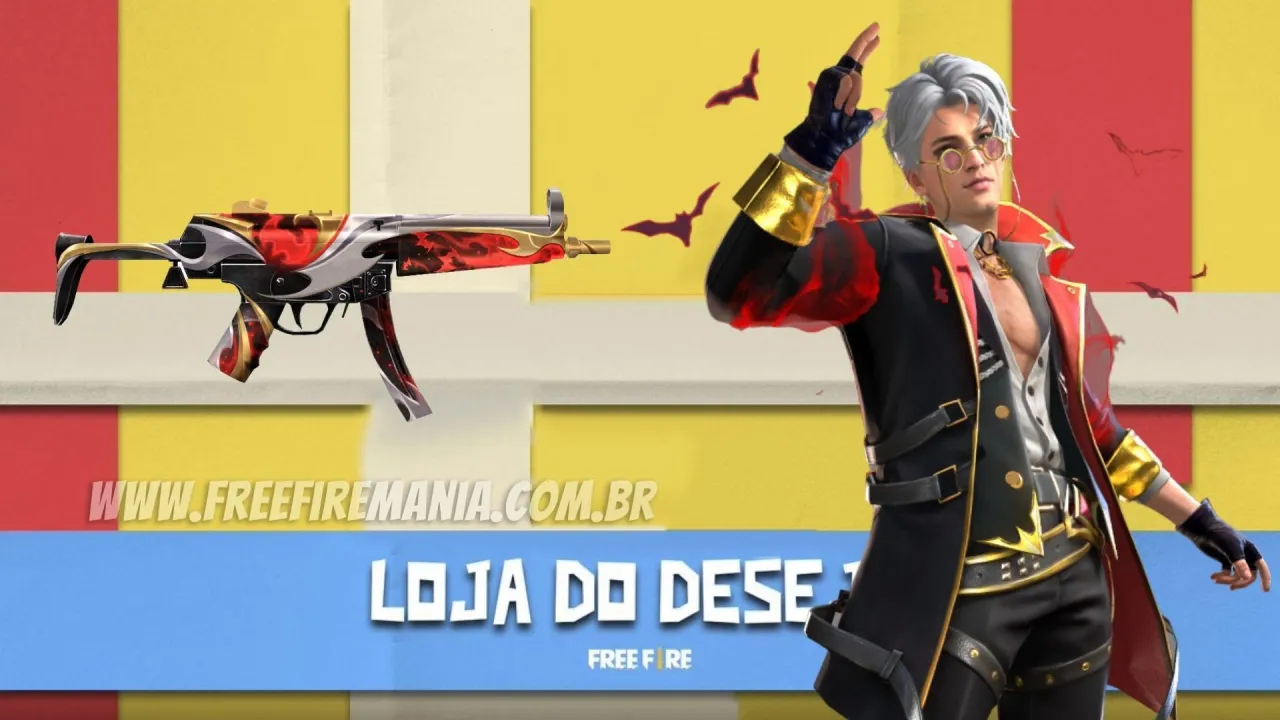 Loja do Desejo Free Fire retorna; Conde Luís e MP5 são as recompensas