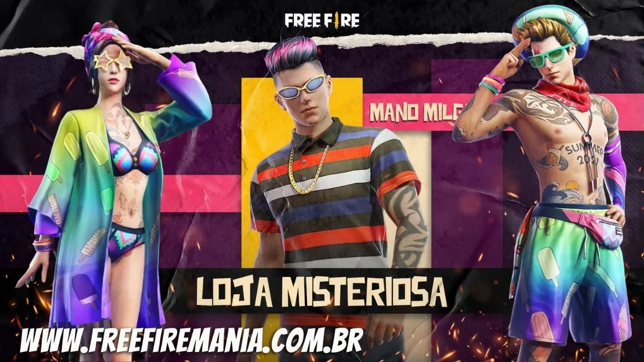 Loja Misteriosa do Free Fire retorna em Outubro 2021 com pacotes antigos, confira a lista