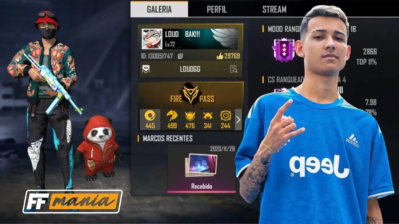 BAK: ID Free Fire, nome real, redes sociais, estatísticas e muito mais