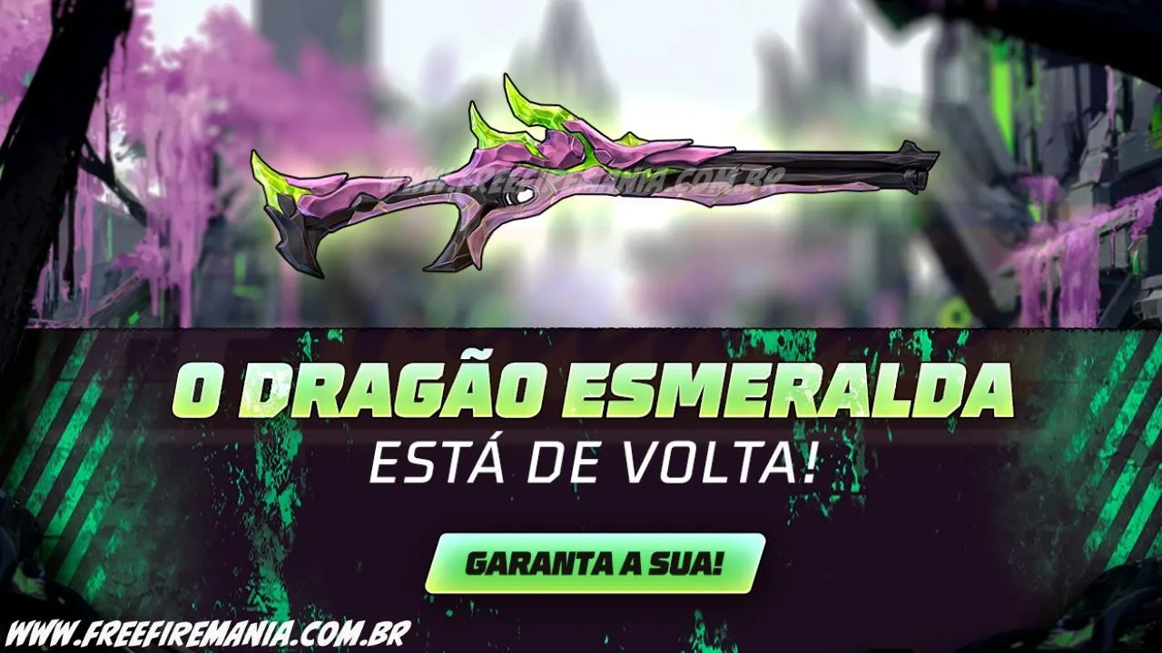 Escolha Royale Free Fire: Como conseguir M1014 - Dragão Esmeralda e outros Prêmios