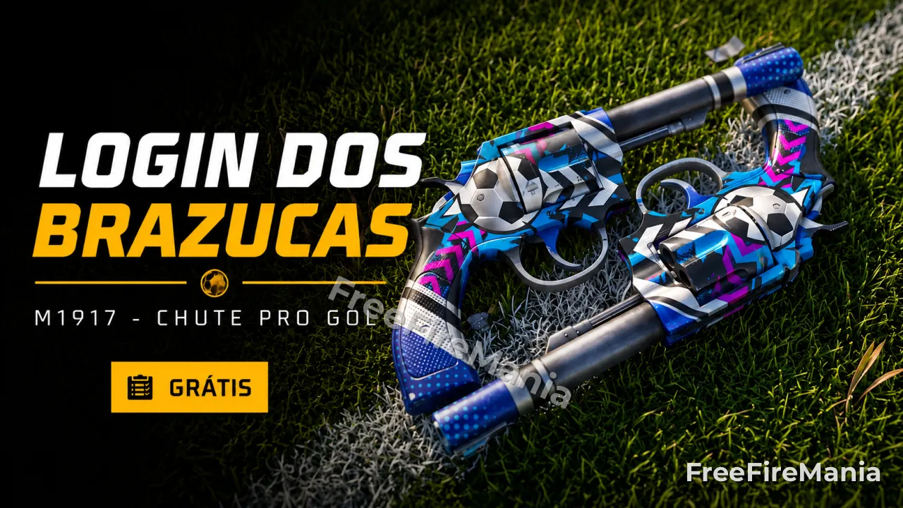 Free Fire libera M1917 Chute pro Gol grátis em 9 de junho