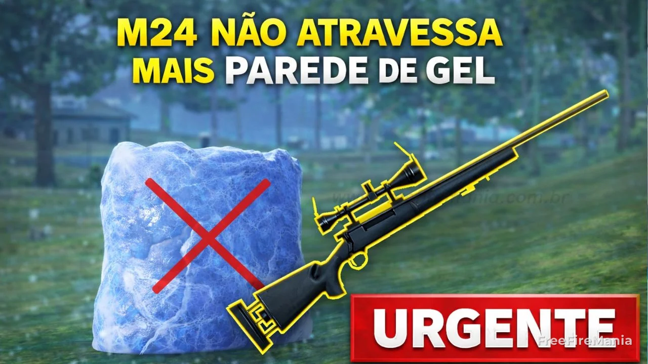 Free Fire altera M24 e não atravessa mais parede de gel