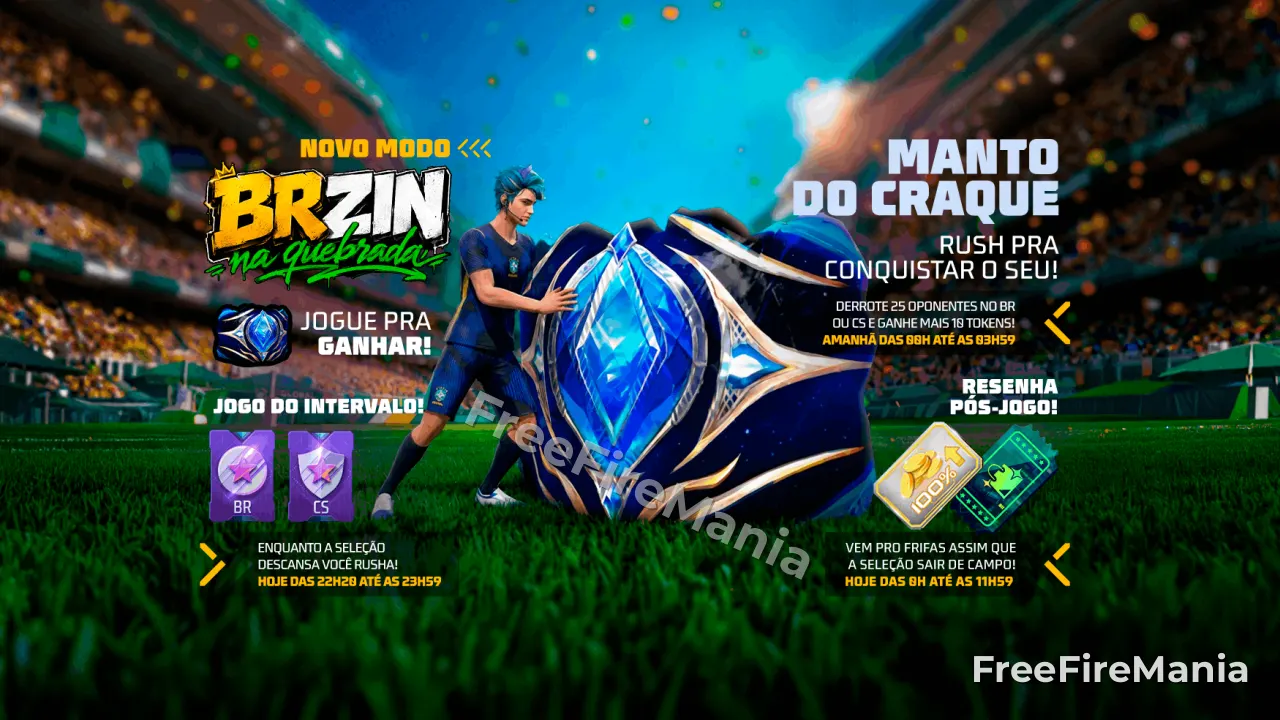 Free Fire libera Manto do Craque com evento ligado à Copa