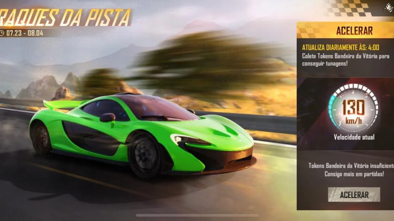 McLaren P1 no Free Fire: como conseguir gratuitamente a skin do carro