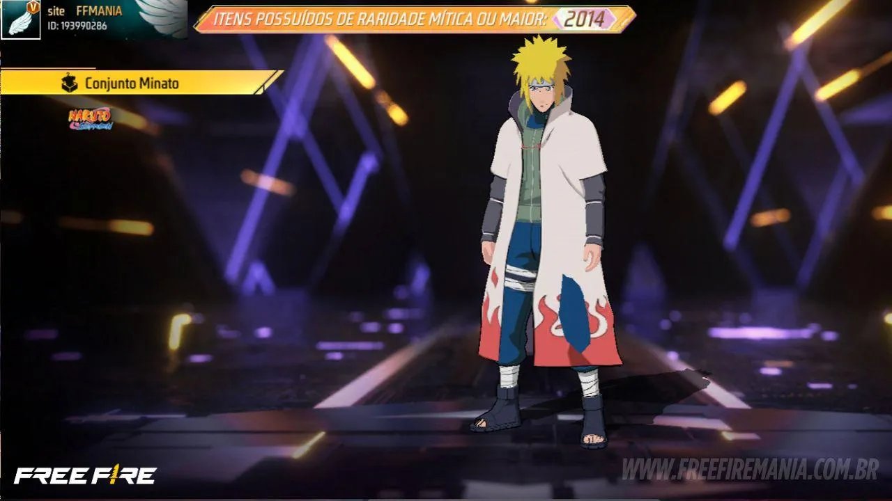 Minato chega ao Free Fire com até 90% de desconto