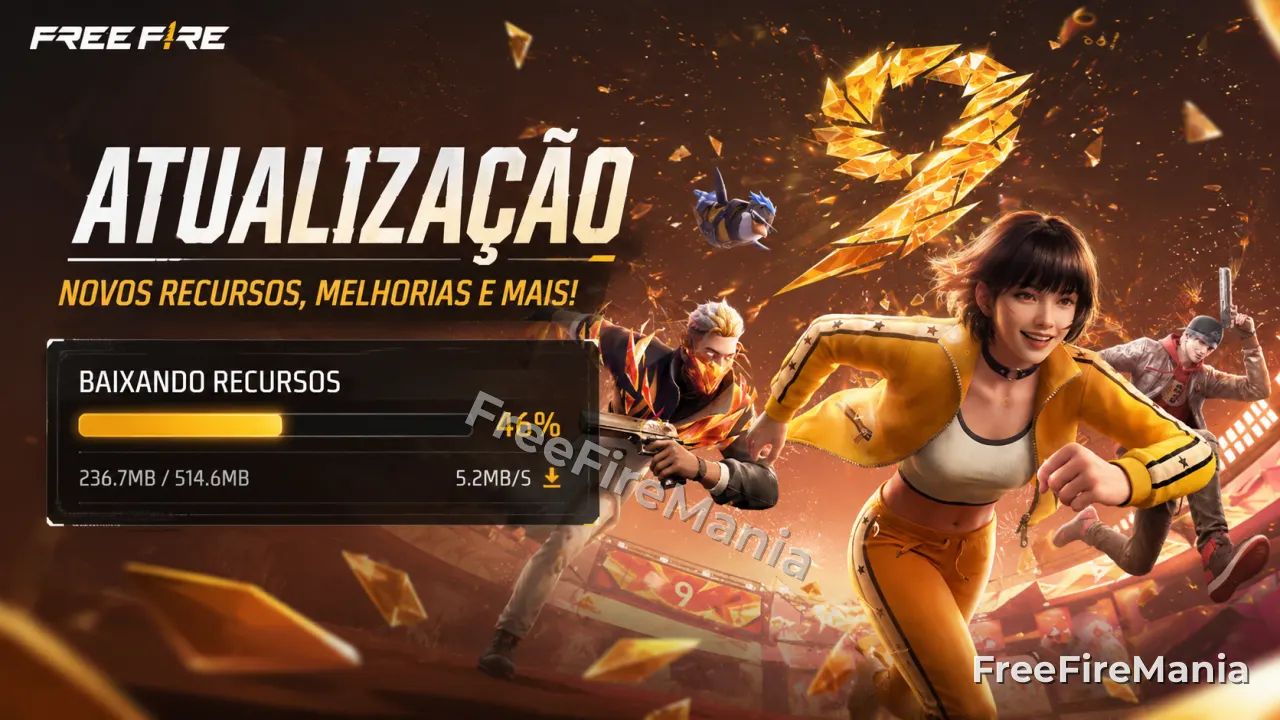Free Fire tem mini update 1.126.10 com dois itens novos