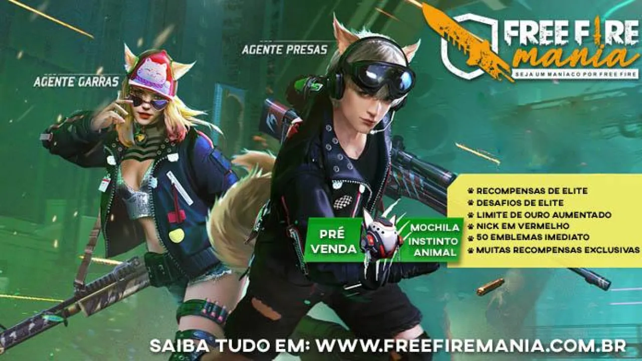 Missões do Passe de Elite: Agentes Selvagens no Free Fire