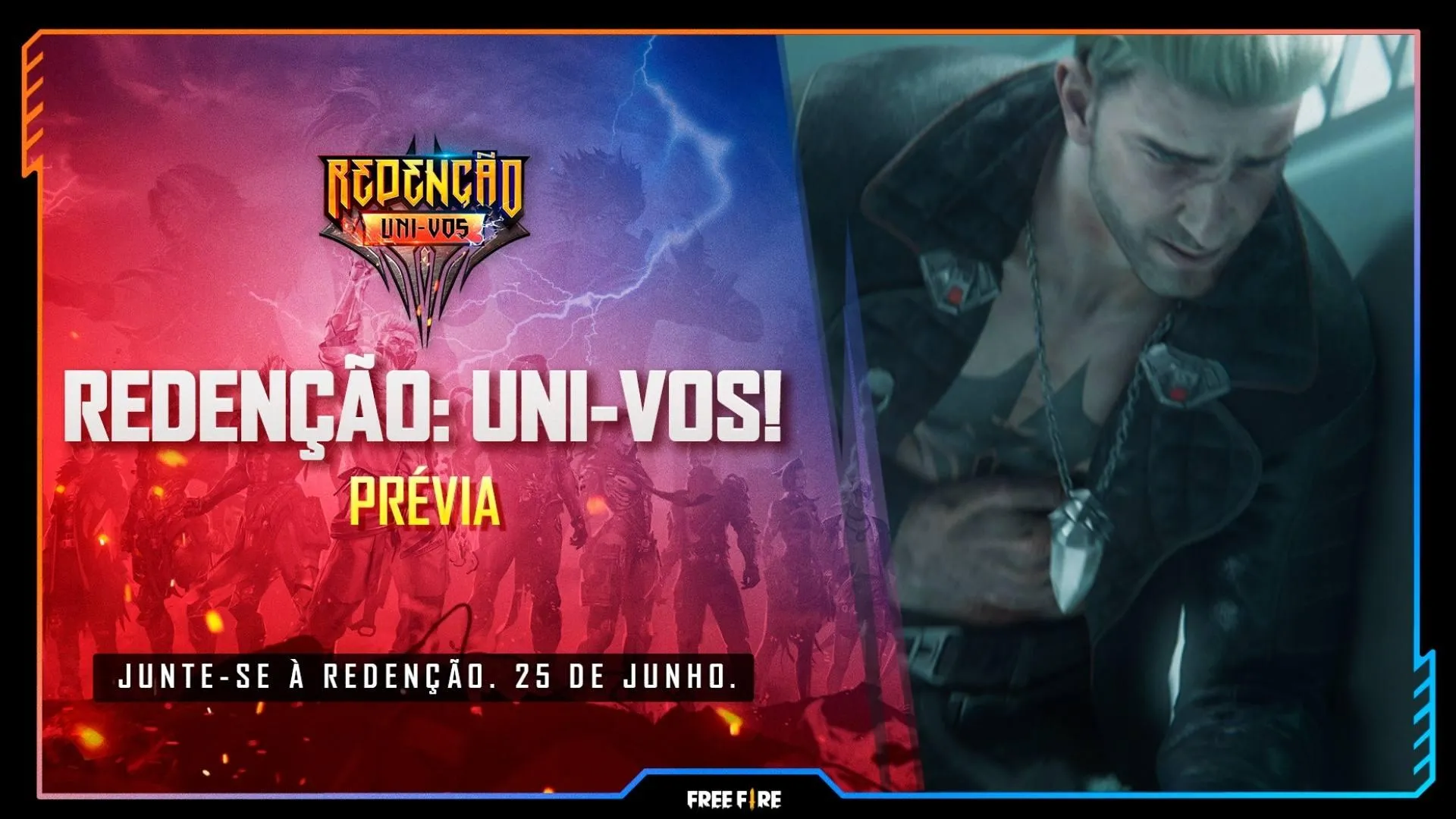 Modo “Redenção: Uni-vos” chega ao Free Fire no próximo dia 25