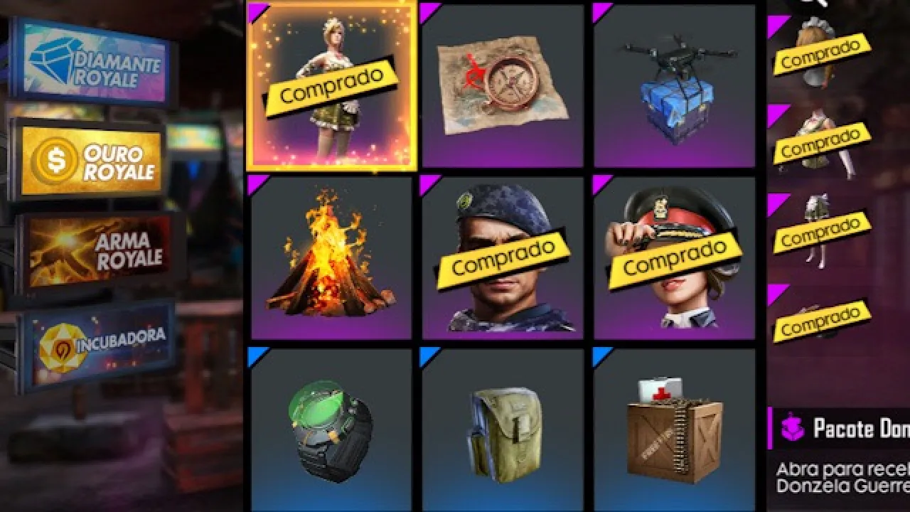 Mudanças no Sorte Royale de Ouro no Free Fire: Novos Personagens Disponíveis