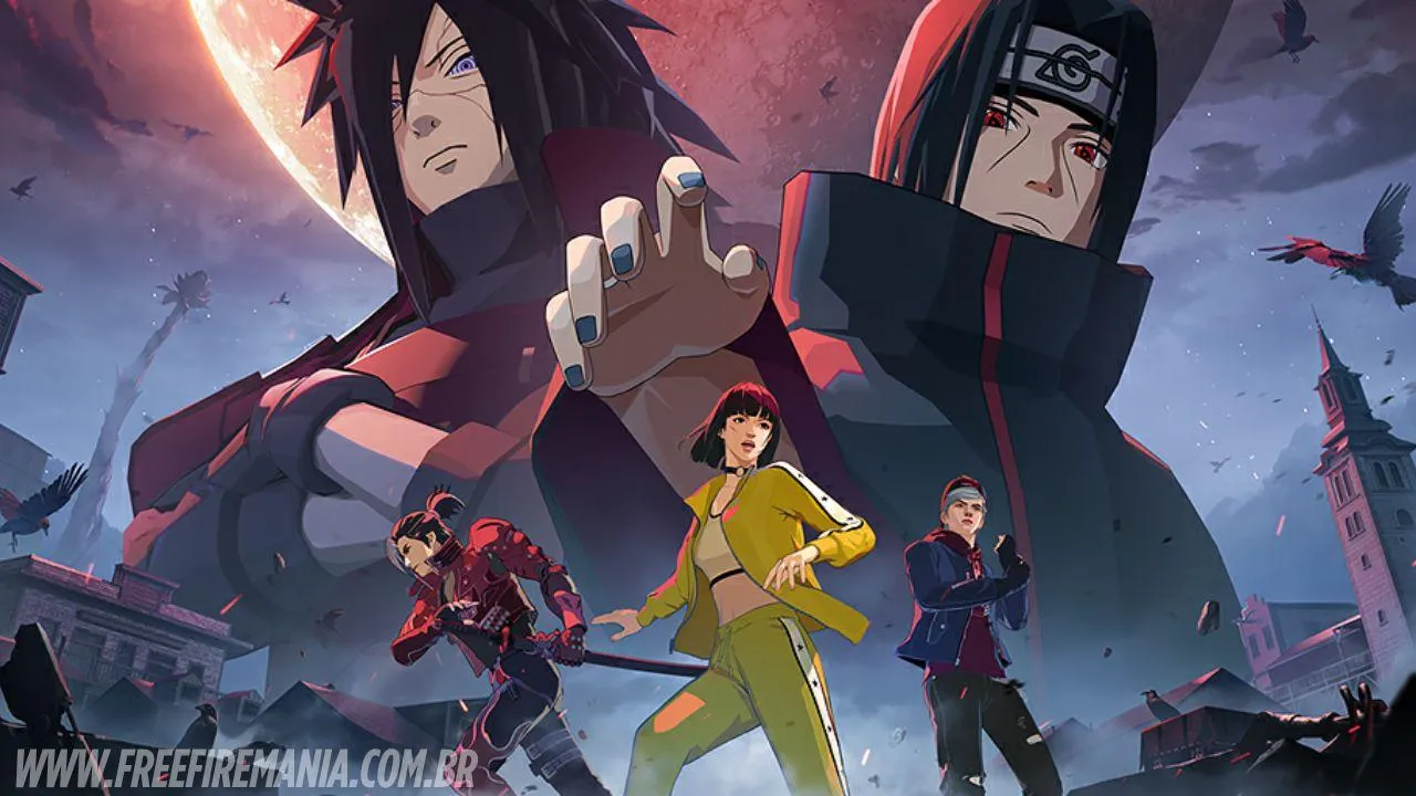 Naruto e Free Fire 2025: imagens vazadas revelam Itachi