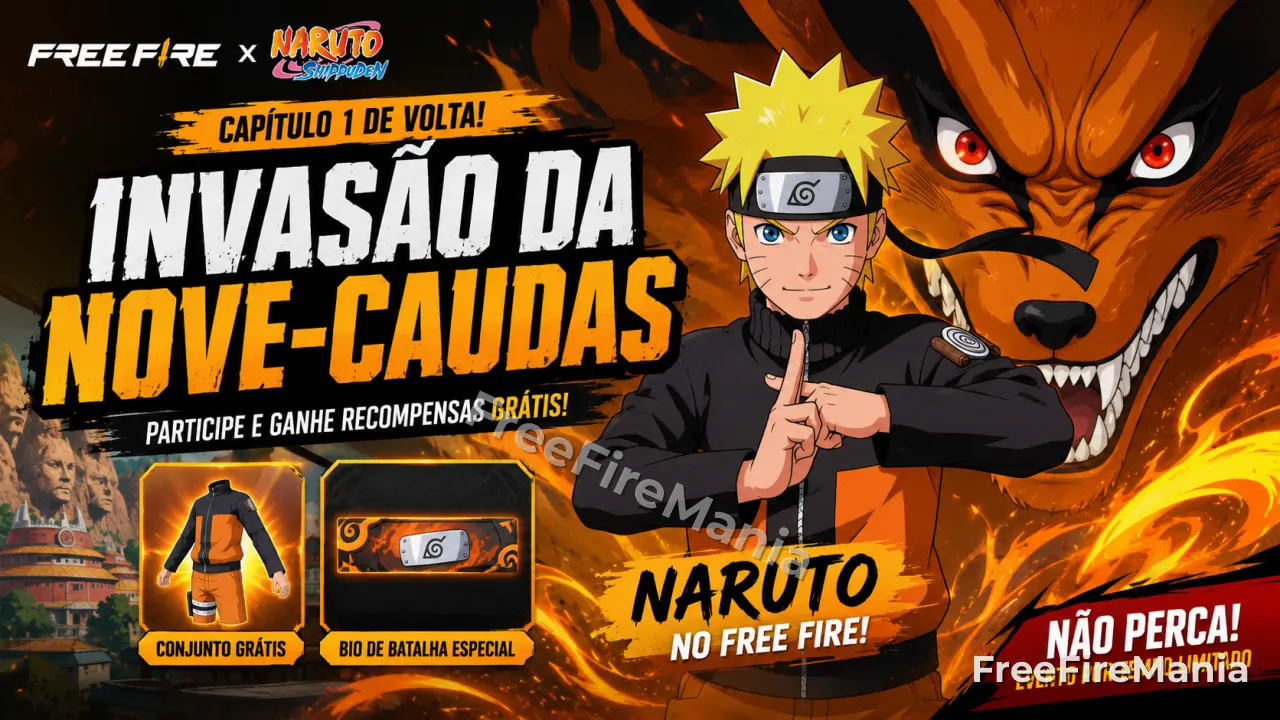 Naruto volta ao Free Fire: Capítulo 1 pode retornar na OB54