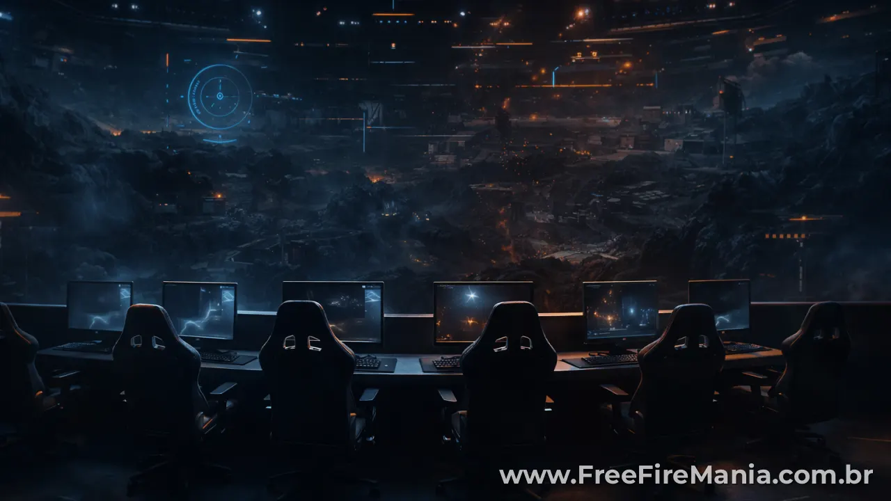 Cenário competitivo da NFA no Free Fire, focado em campeonatos no emulador (PC)