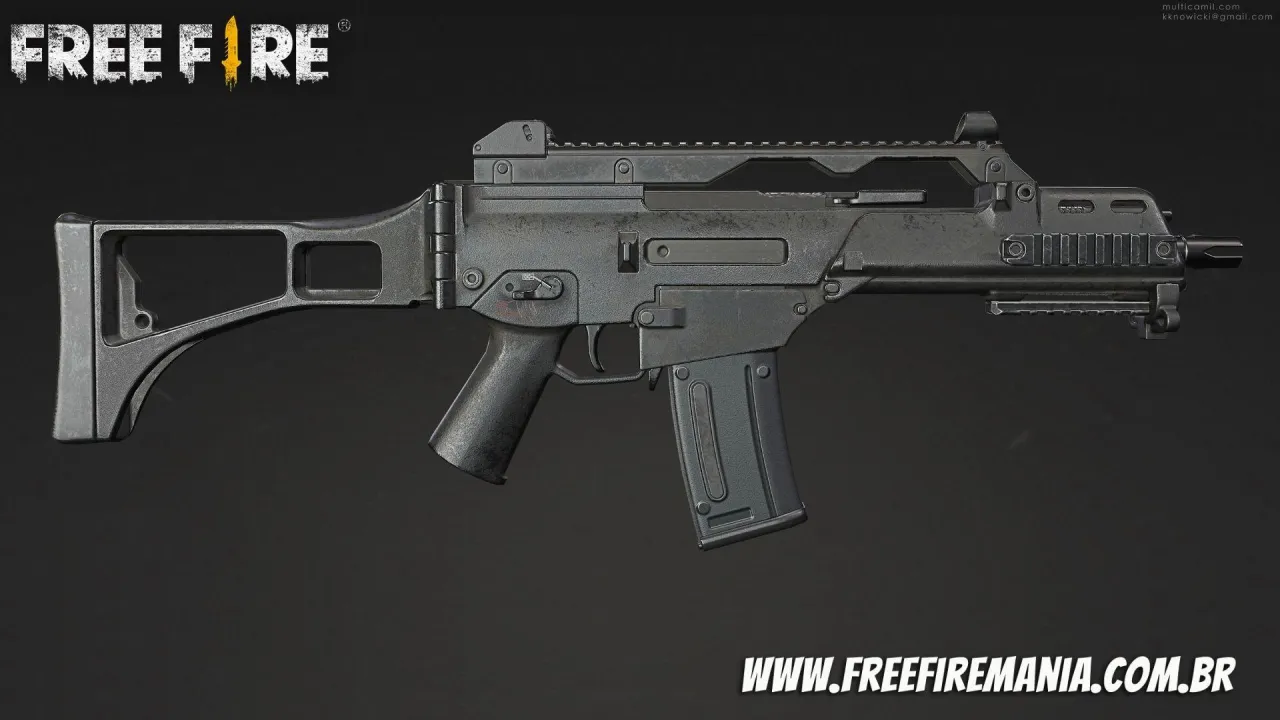 Nova arma Free Fire é confirmada com a chegada da G36