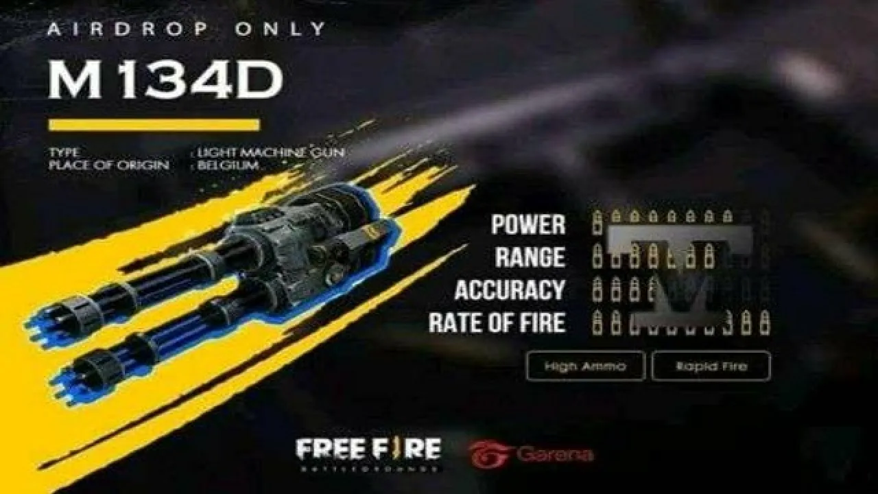 Nova Arma M134D no Free Fire: Fato ou Fake?
