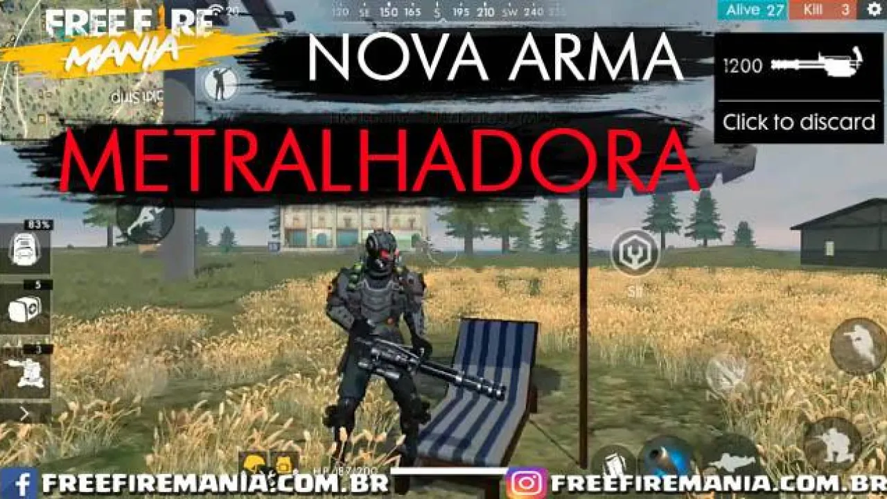 Nova Arma: Metralhadora (Catling) no Free Fire