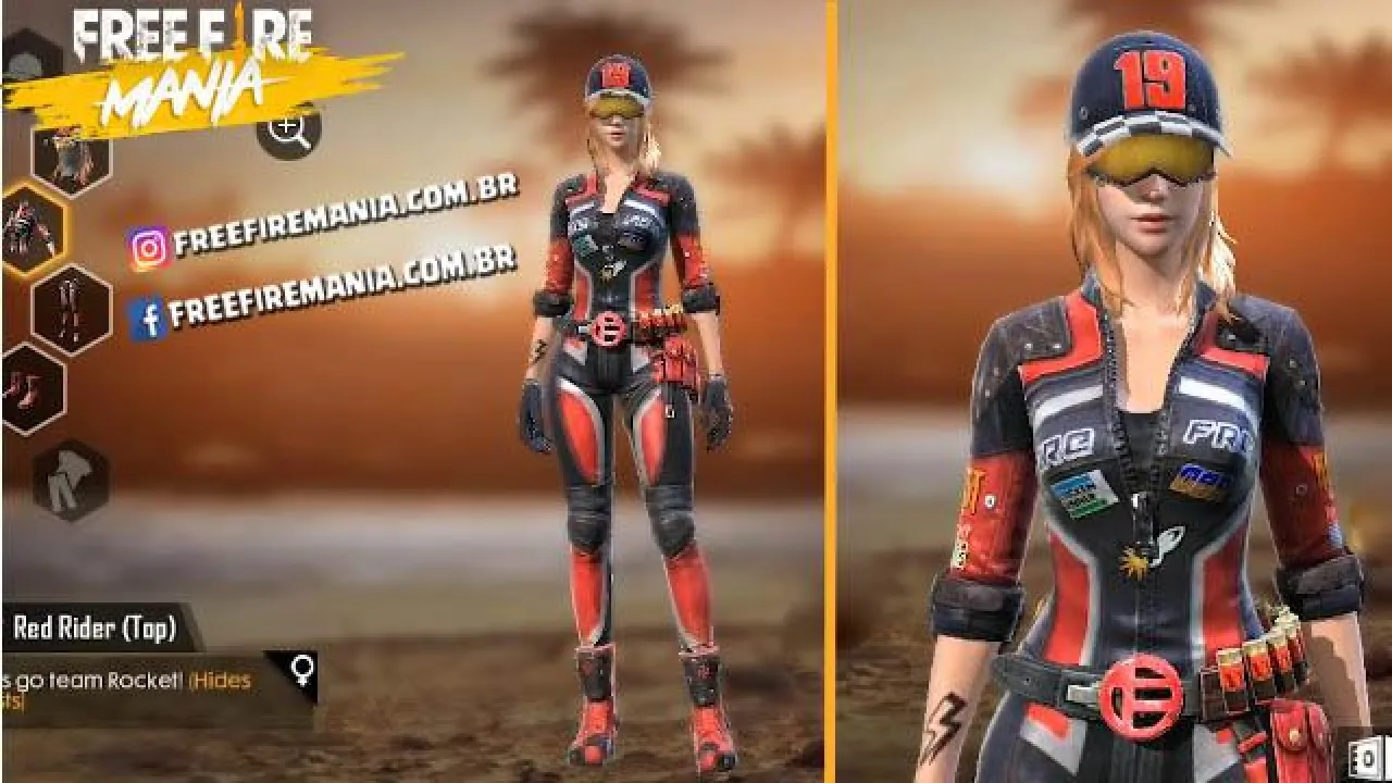 Atualização da Loja dos Estilhaços com Nova Skin Red Rider em Free Fire