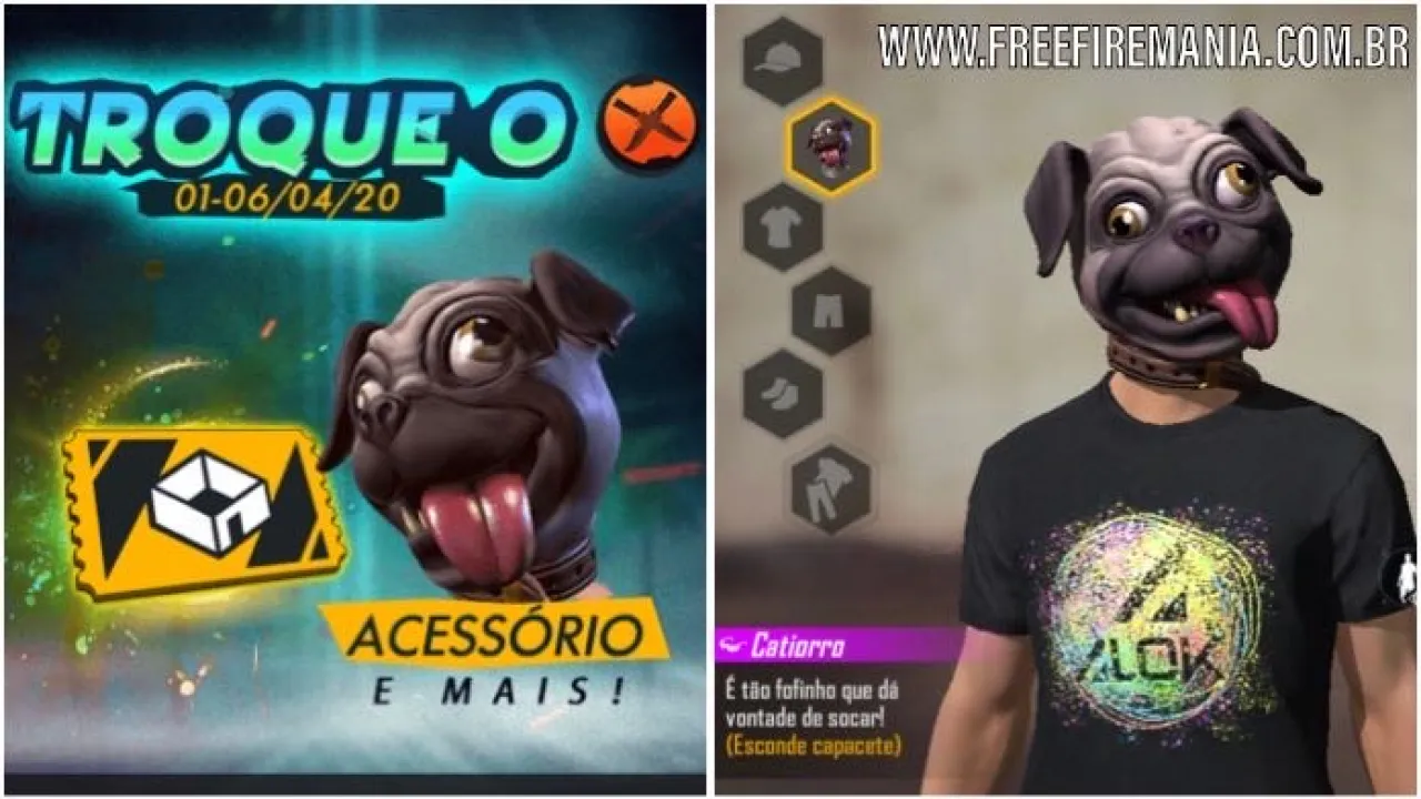 Nova Máscara Catiorro: Jogue modo CS e ganhe grátis no Free Fire
