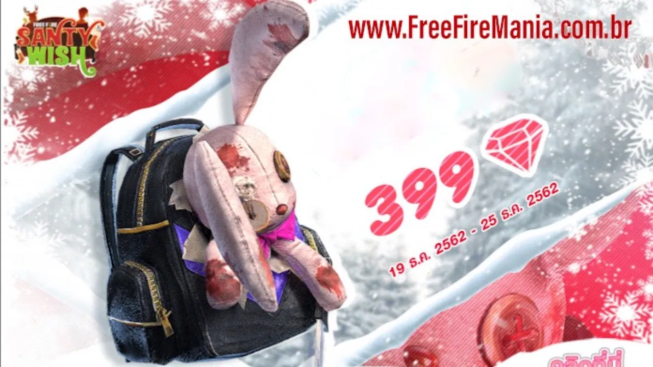 Nova Mochila Coelhinho Homicida no Free Fire