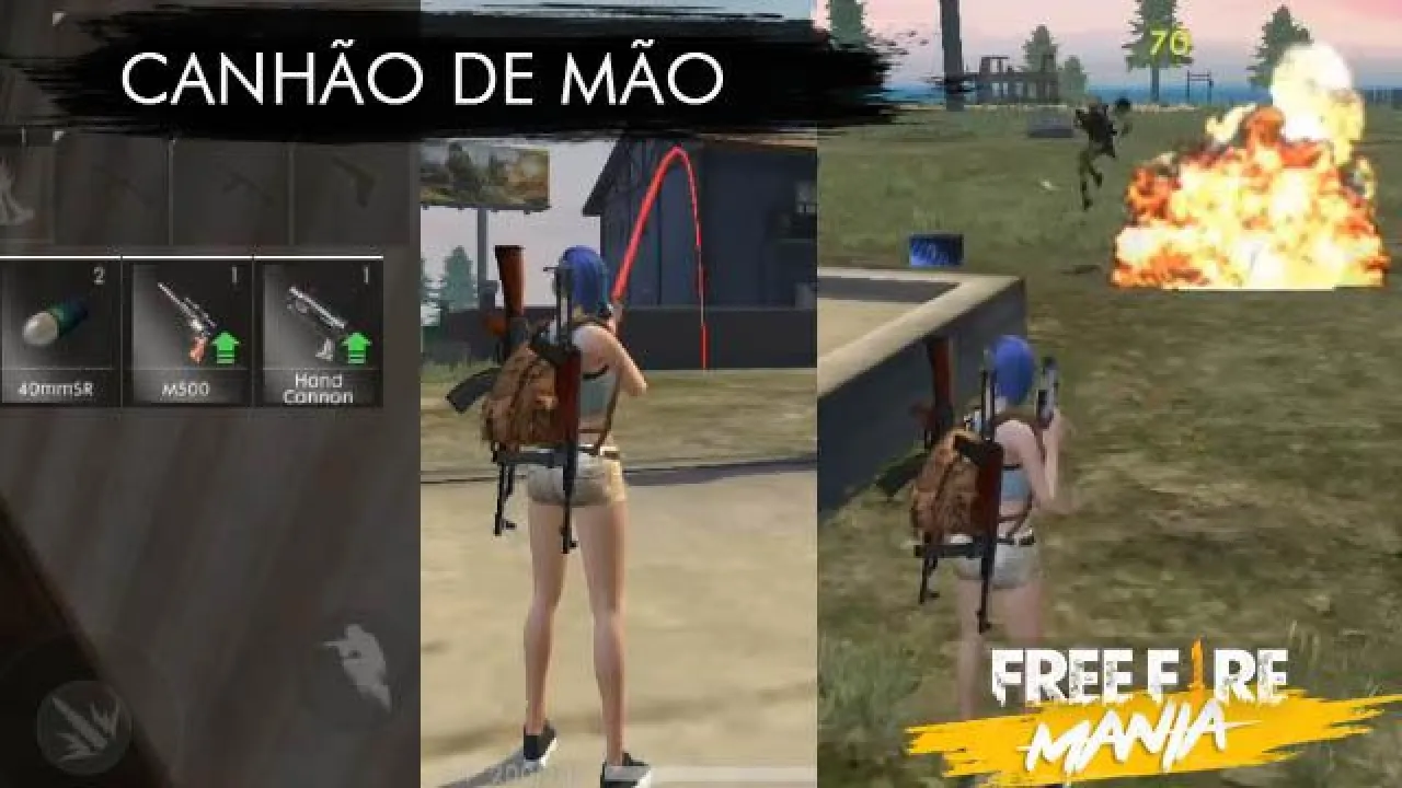 Conheça a Nova Pistola Canhão de Mão no Free Fire: Munição de Lança Granadas