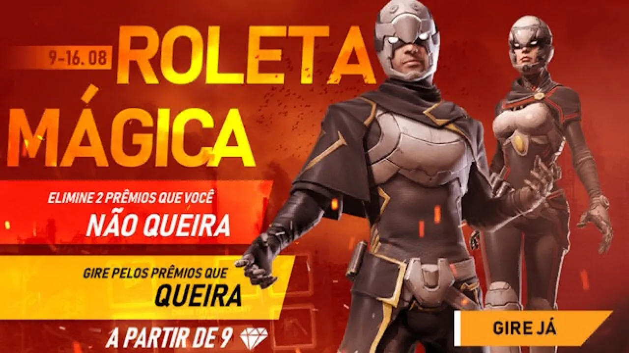 Nova Roleta Mágica: Deusa da Batalha e Sombra Branca no Free Fire