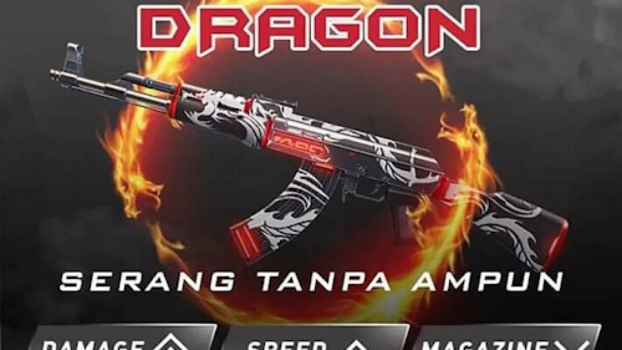 Nova Skin da AK em Free Fire: Dragão Flamejante Aumenta Dano e Velocidade
