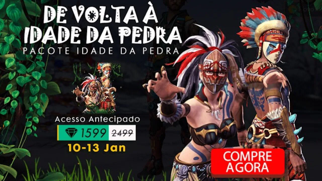 Nova Skin De Volta a Idade da Pedra no Free Fire