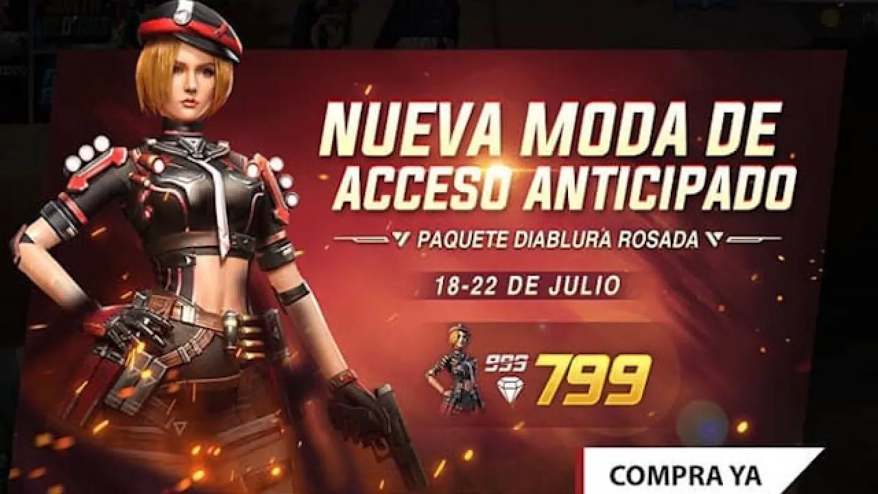 Nova Skin Diabo Rosa Chegando na Loja do Free Fire