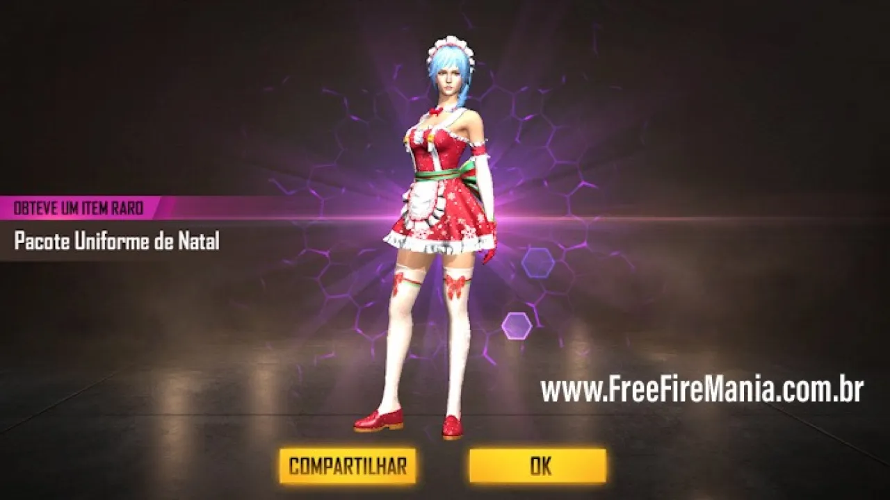 Novidades do Free Fire: Skin Uniforme de Natal Grátis para Todos os Jogadores