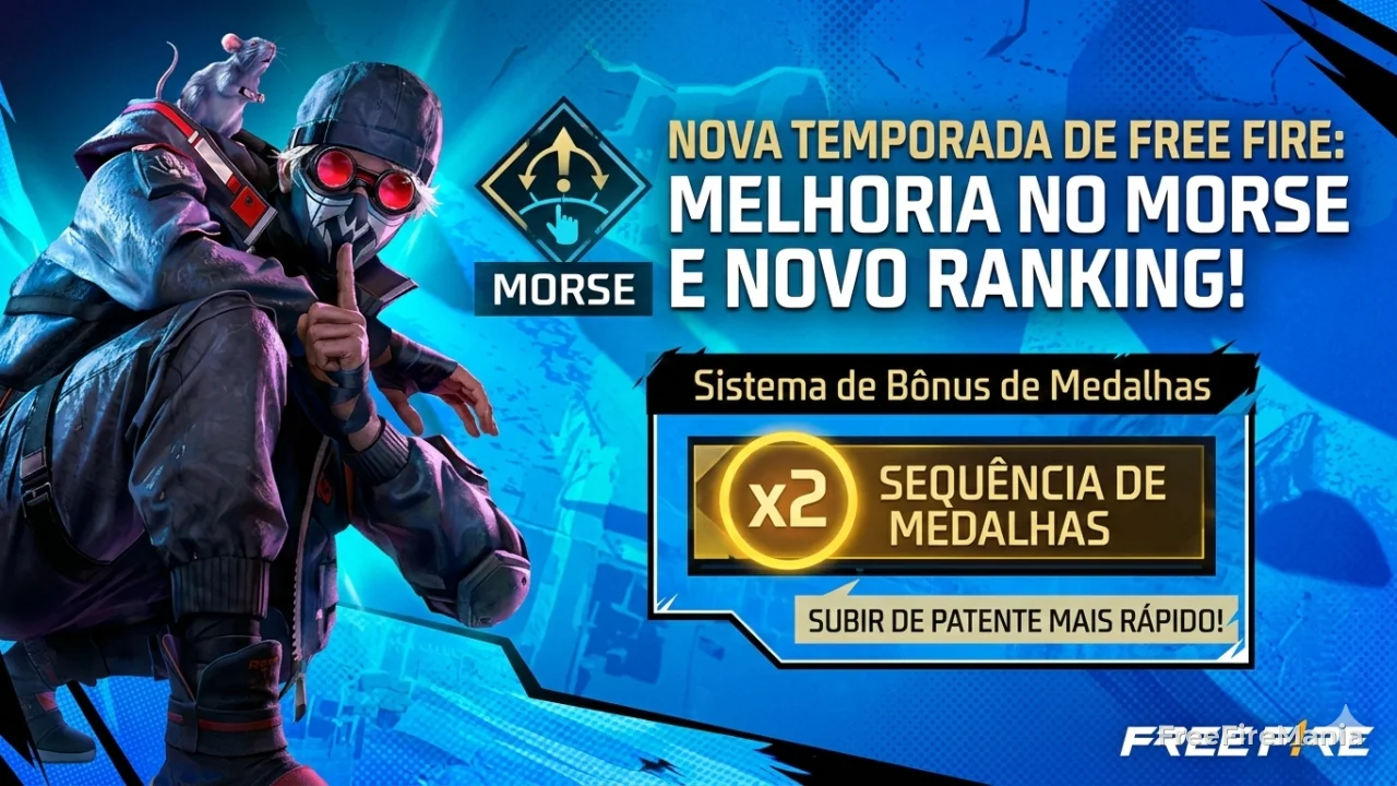 Free Fire inicia nova temporada com reset no ranking e buff no Morse