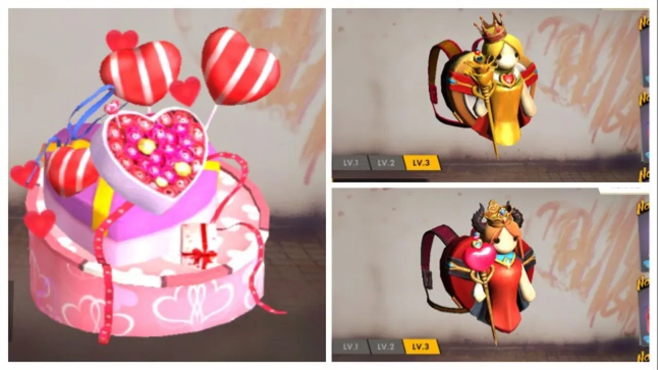 Novas Mochilas e Caixa de Amor do Dia dos Namorados no Free Fire
