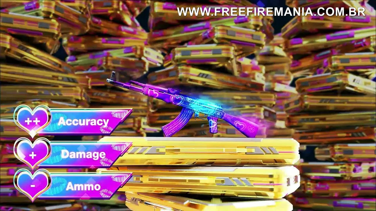 AK dos Namorados: Nova Skin no Arma Royale de Free Fire