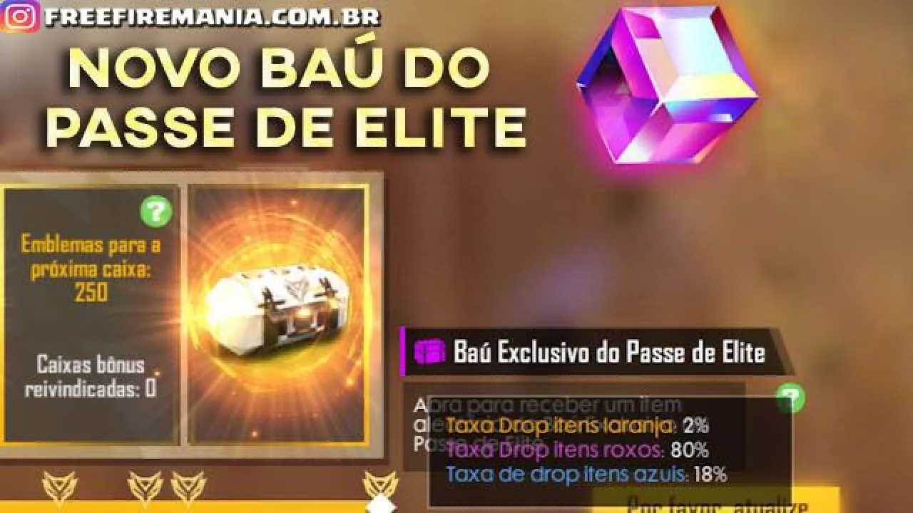 Novo Baú Exclusivo do Passe de Elite no Free Fire