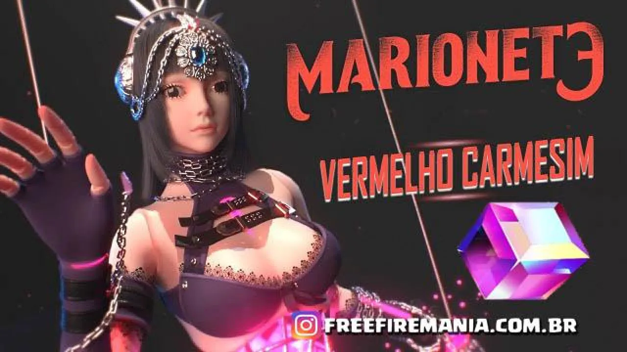 Cubo Mágico da Marionete - Vermelho Carmesim chega ao Free Fire
