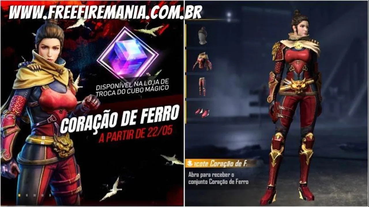 Novo Cubo Mágico Coração de Ferro disponível no Free Fire