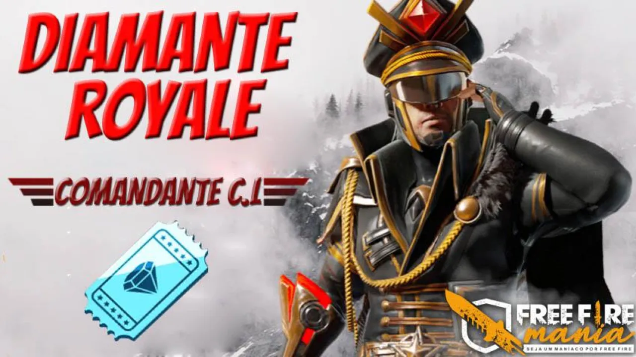 Novo Diamante Royale Comandante C.L. no Free Fire
