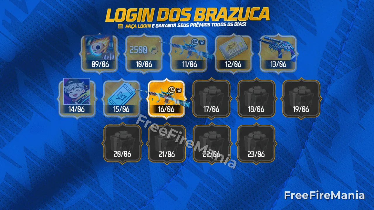 Novo evento Brasalogin16 chega ao Free Fire no Brasil