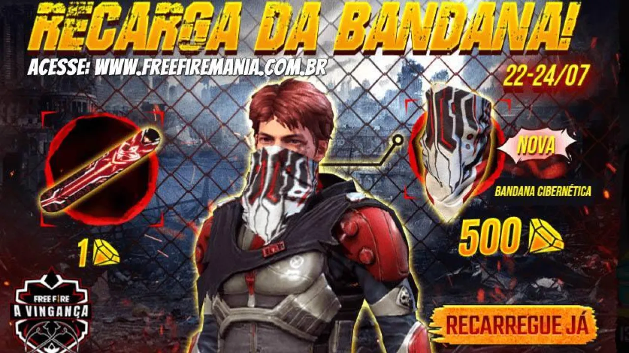 Novo evento da Recarga da Bandana chega ao Free Fire
