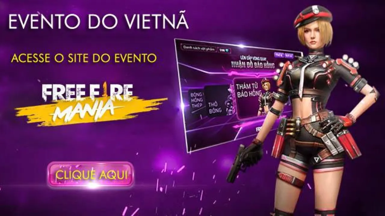 Evento Diabo Rosa no Vietnã - Skins Exclusivas no Free Fire