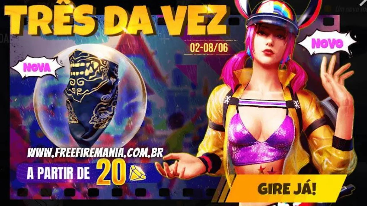 Novo Evento Três da Vez com a skin feminina do Jogos de Verão