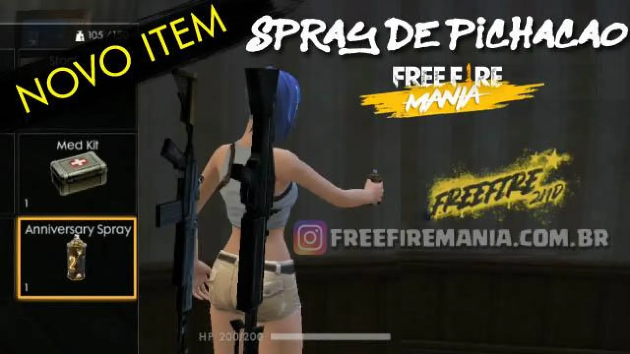 Novo Item: Spray de Pichação no Free Fire