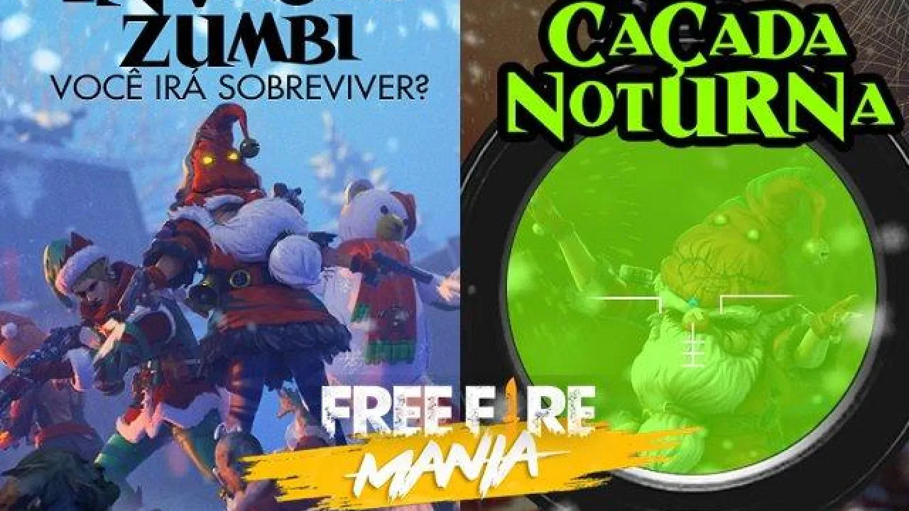Novo Modo Caçada Noturna e Invasão Zumbi no Free Fire