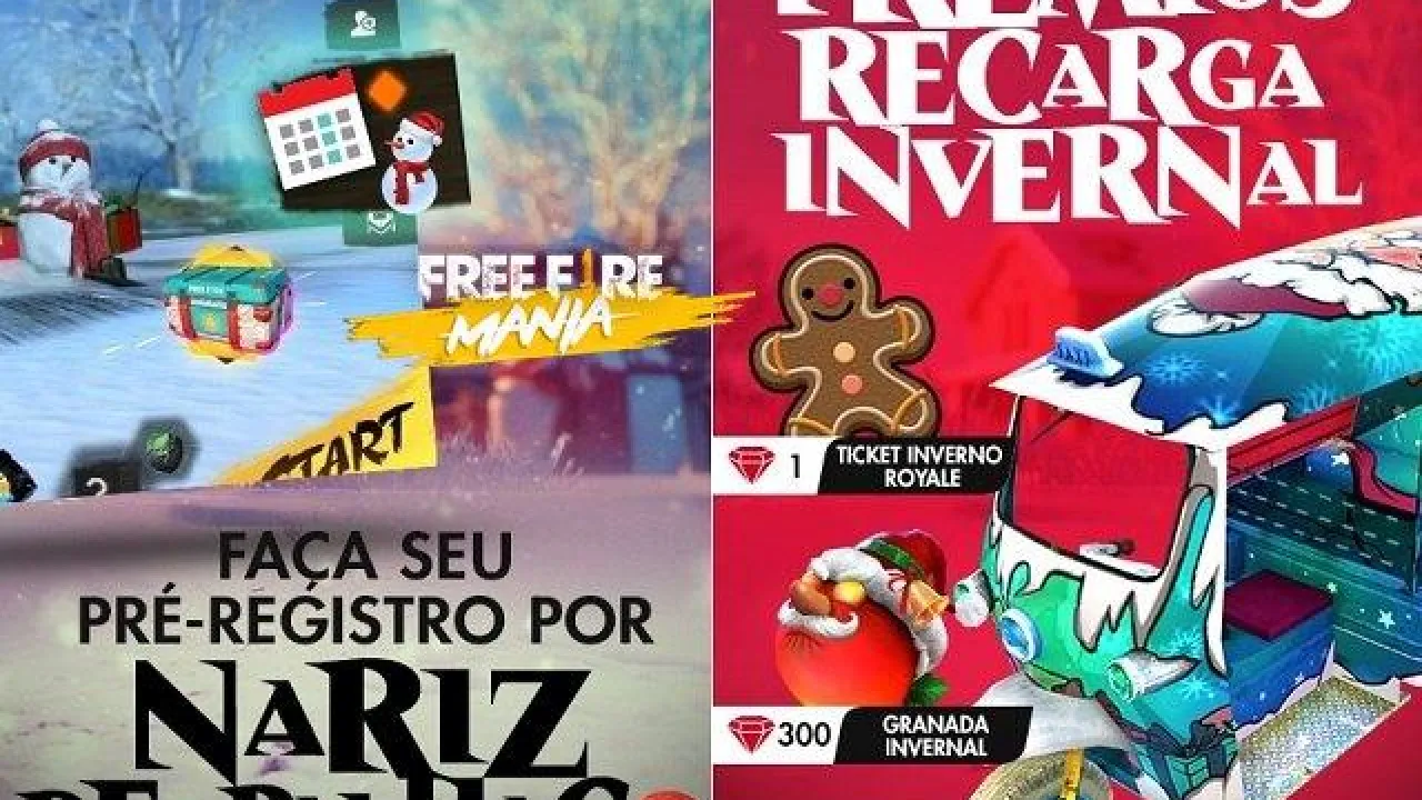 Novo Nariz de Palhaço e Granada Invernal Chegam ao Free Fire