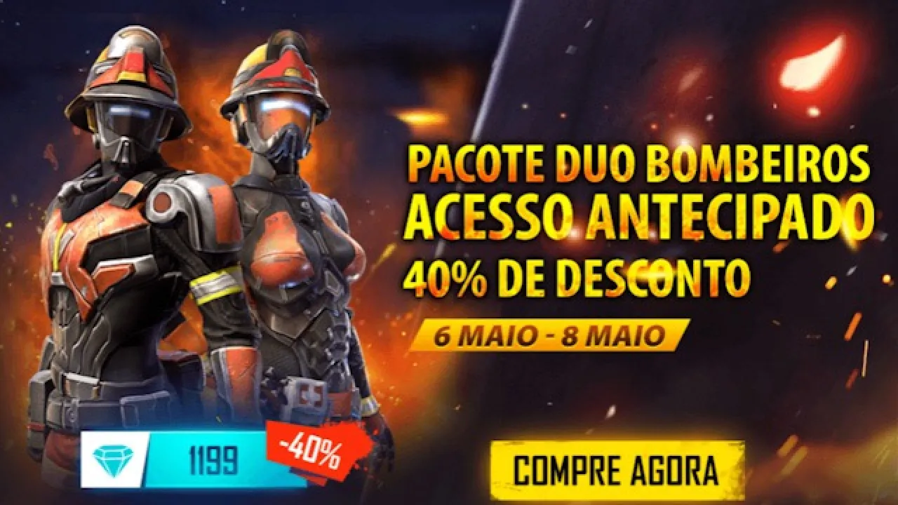 Novo Pacote dos Bombeiros disponível no Free Fire
