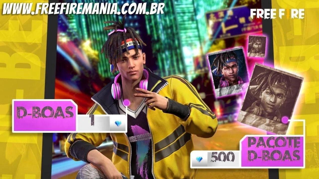 Novo Personagem Free Fire: D-Boas chega em evento de recarga por 1 diamante, veja como conseguir