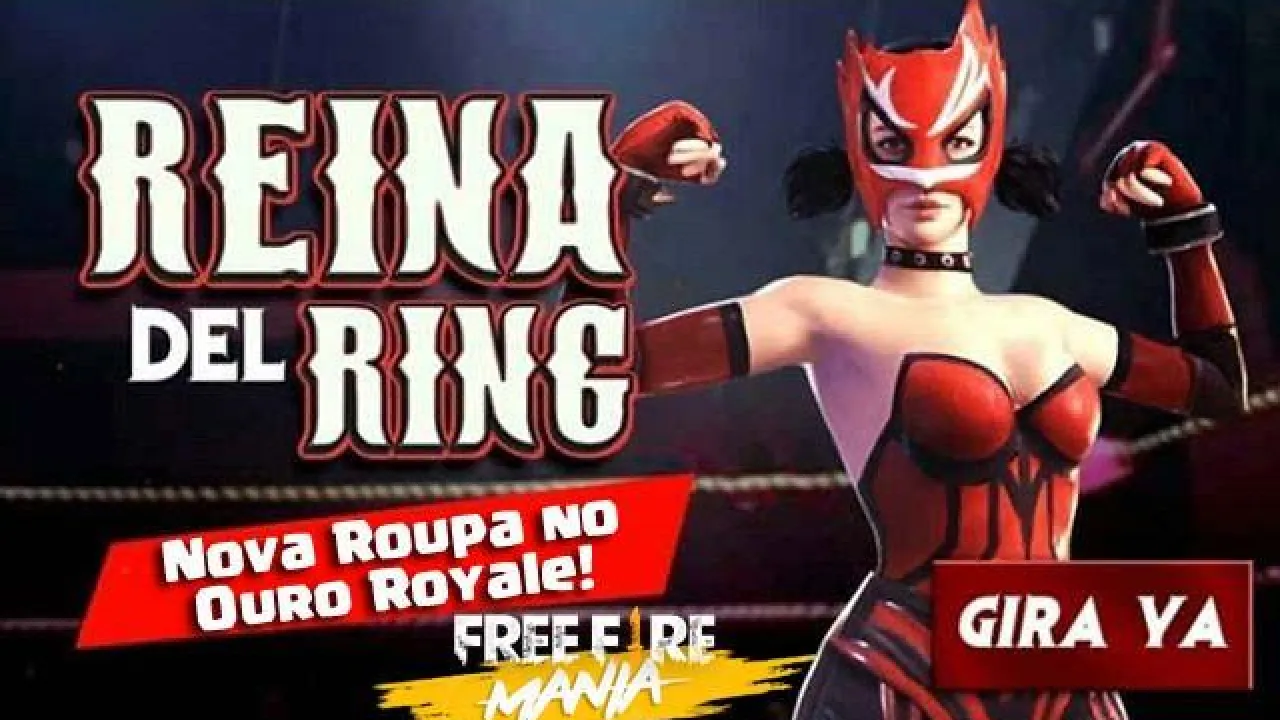 Novo Sorte Royale de Ouro em Free Fire: A Rainha do Ring