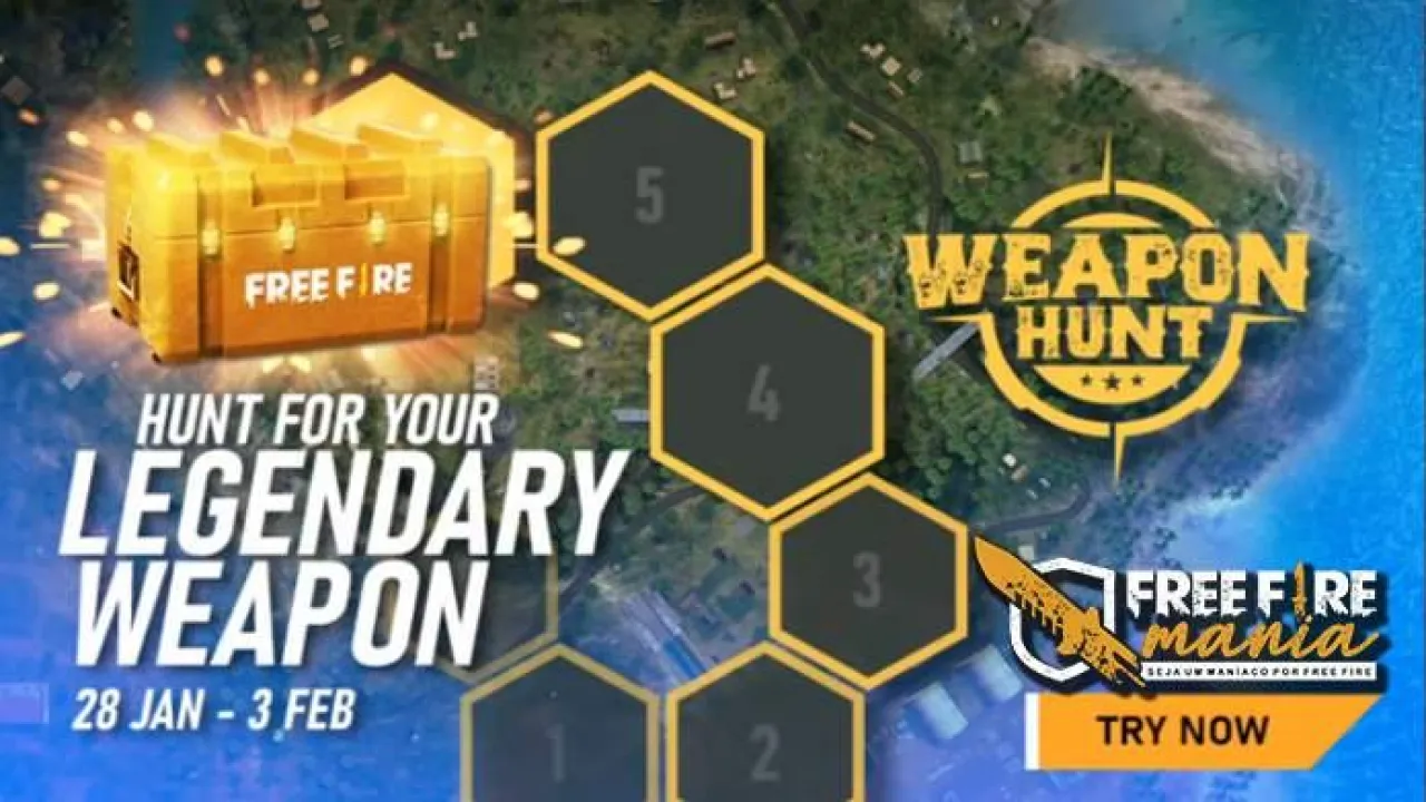 Novo WEB Evento: Caça a Armas no Free Fire