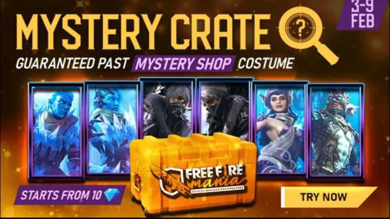 Novo WEB Evento: Caixa de Mistério no Free Fire