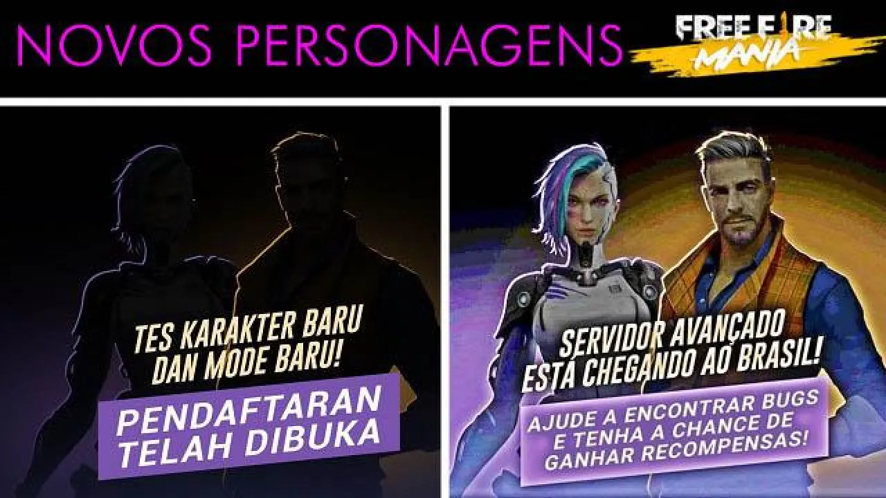 Novos Personagens na Atualização de Agosto do Free Fire